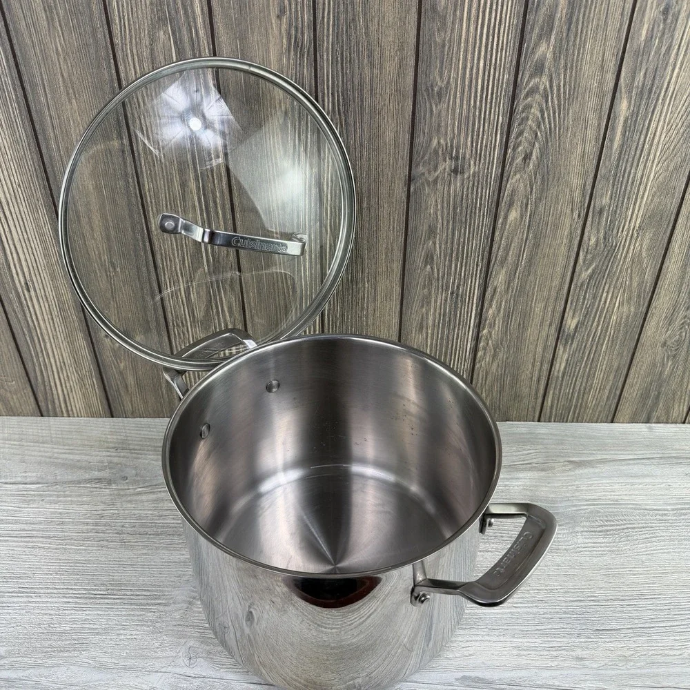 Cuisinart 73166-24 8 Qt Stainless Steel Stockpot Glass Lid Induction Ready
